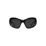 Wrap D-frame Sunglasses in Black
